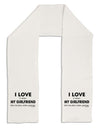 I Love My Girlfriend Videogames Adult Fleece 64&#x22; Scarf-TooLoud-White-One-Size-Adult-Davson Sales