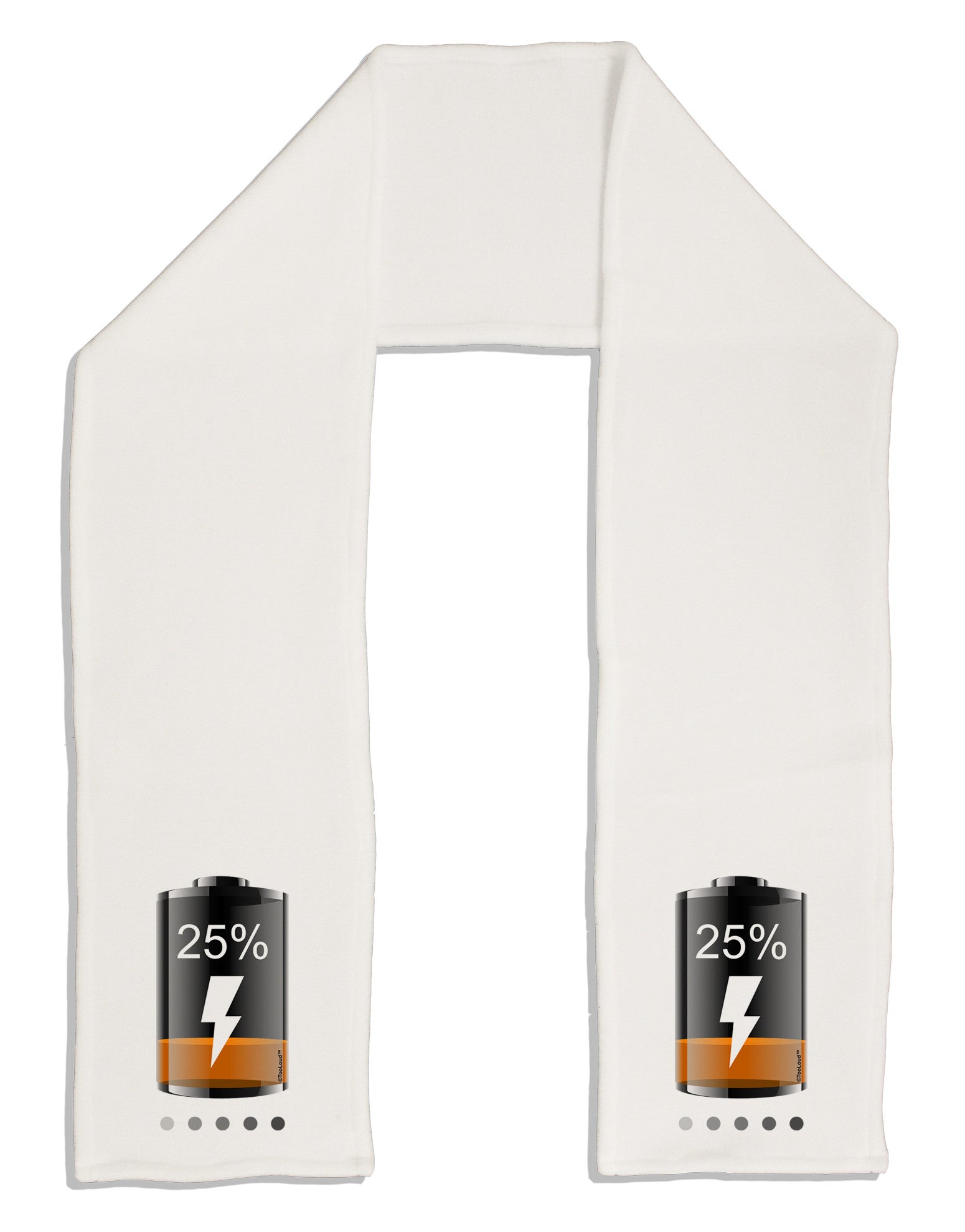 Low Energy 25 Percent Adult Fleece 64&#x22; Scarf-TooLoud-White-One-Size-Adult-Davson Sales