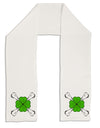 Clover and Crossbones Adult Fleece 64&#x22; Scarf by TooLoud-TooLoud-White-One-Size-Adult-Davson Sales