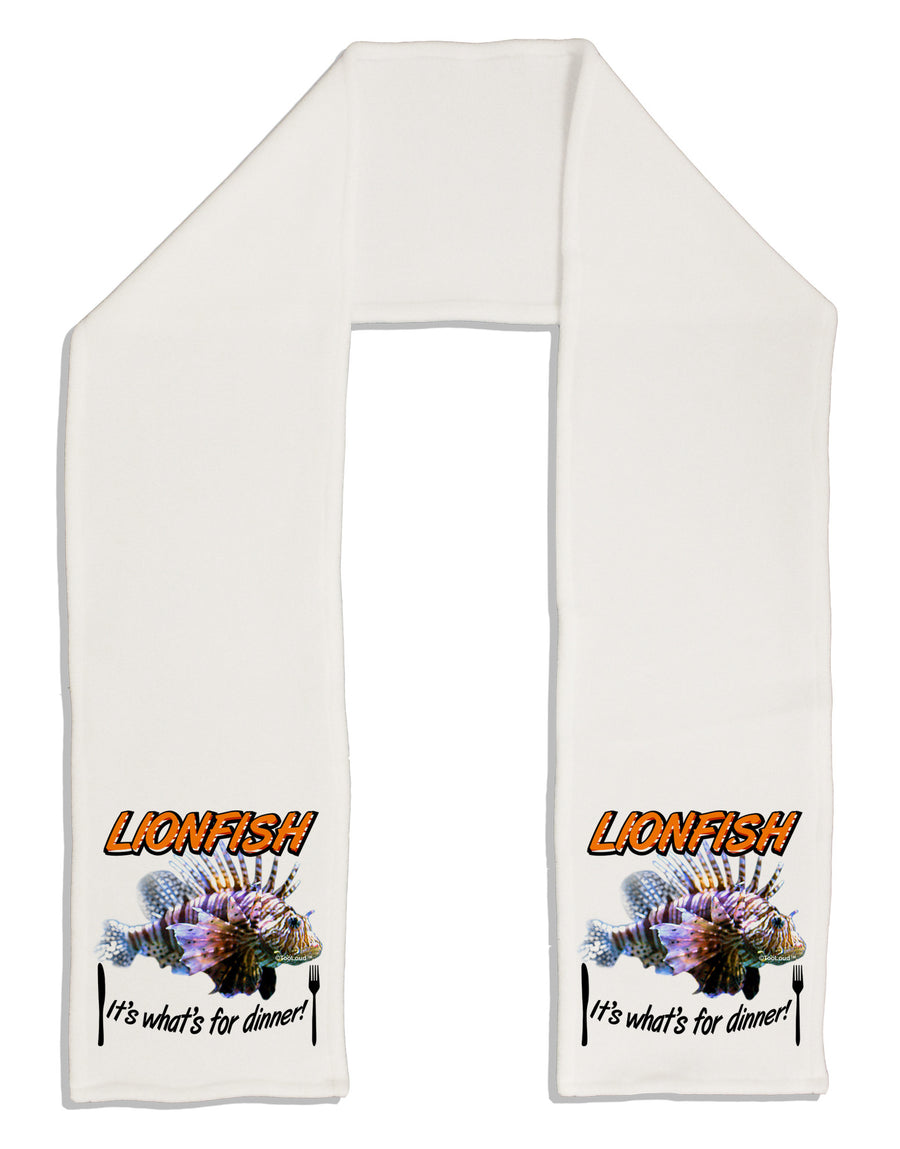 Lionfish - It's What's For Dinner Adult Fleece 64&#x22; Scarf-TooLoud-White-One-Size-Adult-Davson Sales