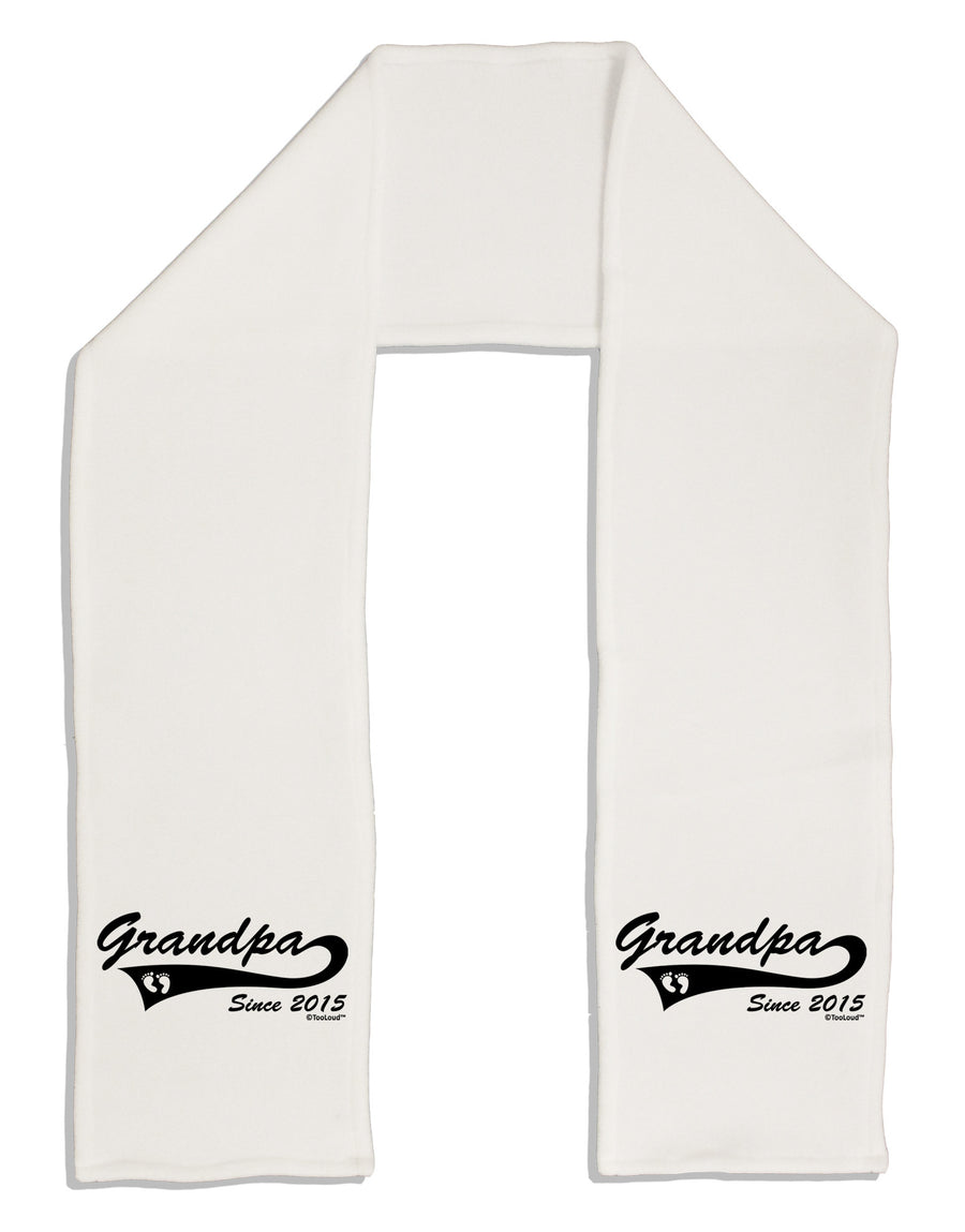 Grandpa Since 2015 Adult Fleece 64&#x22; Scarf by TooLoud-TooLoud-White-One-Size-Adult-Davson Sales