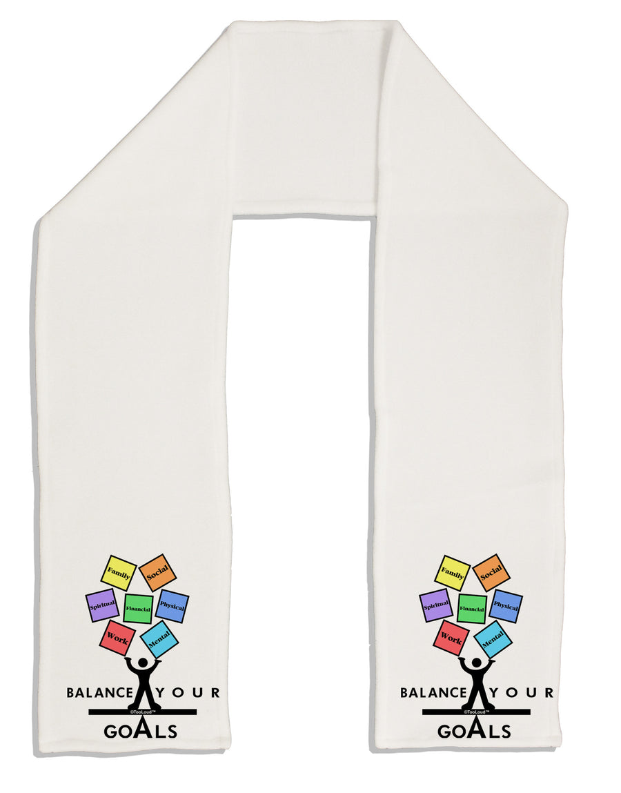 Balance Your Goals Adult Fleece 64&#x22; Scarf-TooLoud-White-One-Size-Adult-Davson Sales