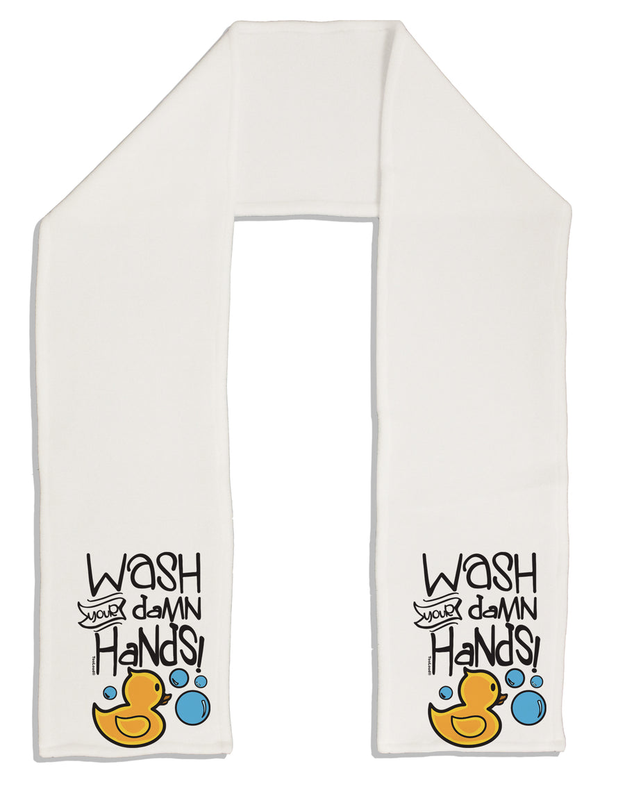 Wash your Damn Hands Adult Fleece 64 Inch Scarf-Scarves-TooLoud-White-One-Size-Adult-Davson Sales