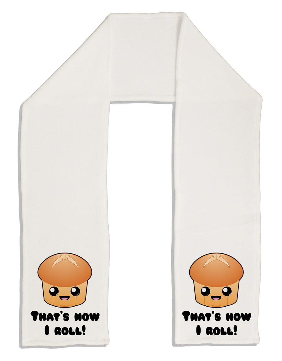 How I Roll Cute Roll Adult Fleece 64&#x22; Scarf-TooLoud-White-One-Size-Adult-Davson Sales