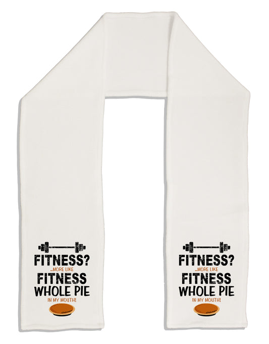 Fitness Whole Pie Adult Fleece 64&#x22; Scarf-TooLoud-White-One-Size-Adult-Davson Sales