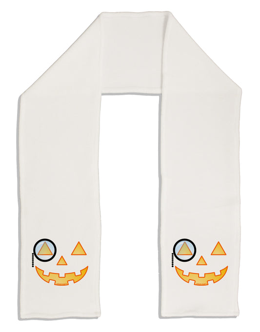 Monocle Jack-o-Lantern Color Adult Fleece 64&#x22; Scarf-TooLoud-White-One-Size-Adult-Davson Sales