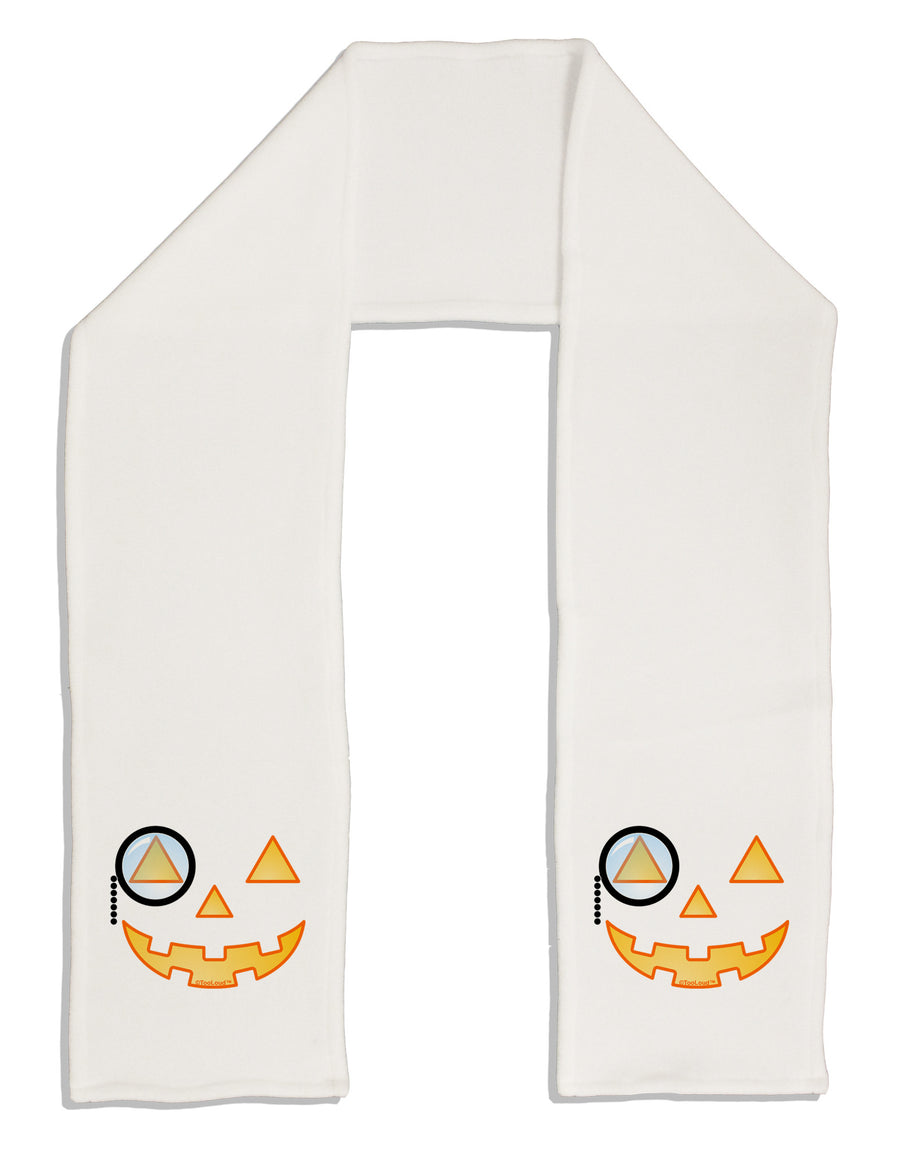 Monocle Jack-o-Lantern Color Adult Fleece 64&#x22; Scarf-TooLoud-White-One-Size-Adult-Davson Sales