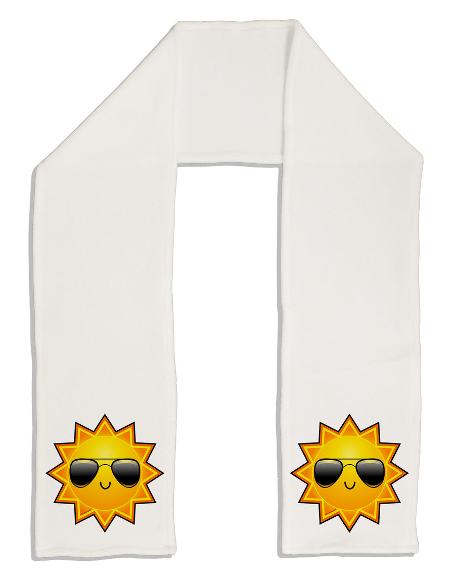 Sun With Sunglasses Adult Fleece 64&#x22; Scarf-TooLoud-White-One-Size-Adult-Davson Sales