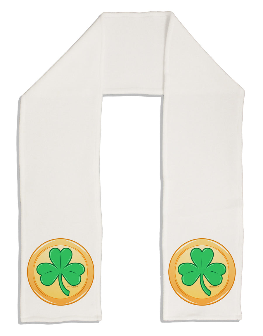 Shamrock Button Vector Design Adult Fleece 64&#x22; Scarf by TooLoud-TooLoud-White-One-Size-Adult-Davson Sales