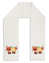 Cute Taco Fox Adult Fleece 64&#x22; Scarf-TooLoud-White-One-Size-Adult-Davson Sales