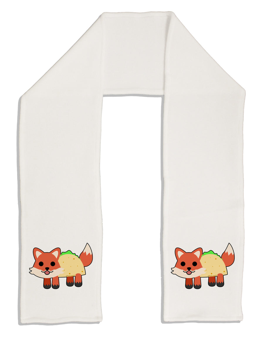 Cute Taco Fox Adult Fleece 64&#x22; Scarf-TooLoud-White-One-Size-Adult-Davson Sales