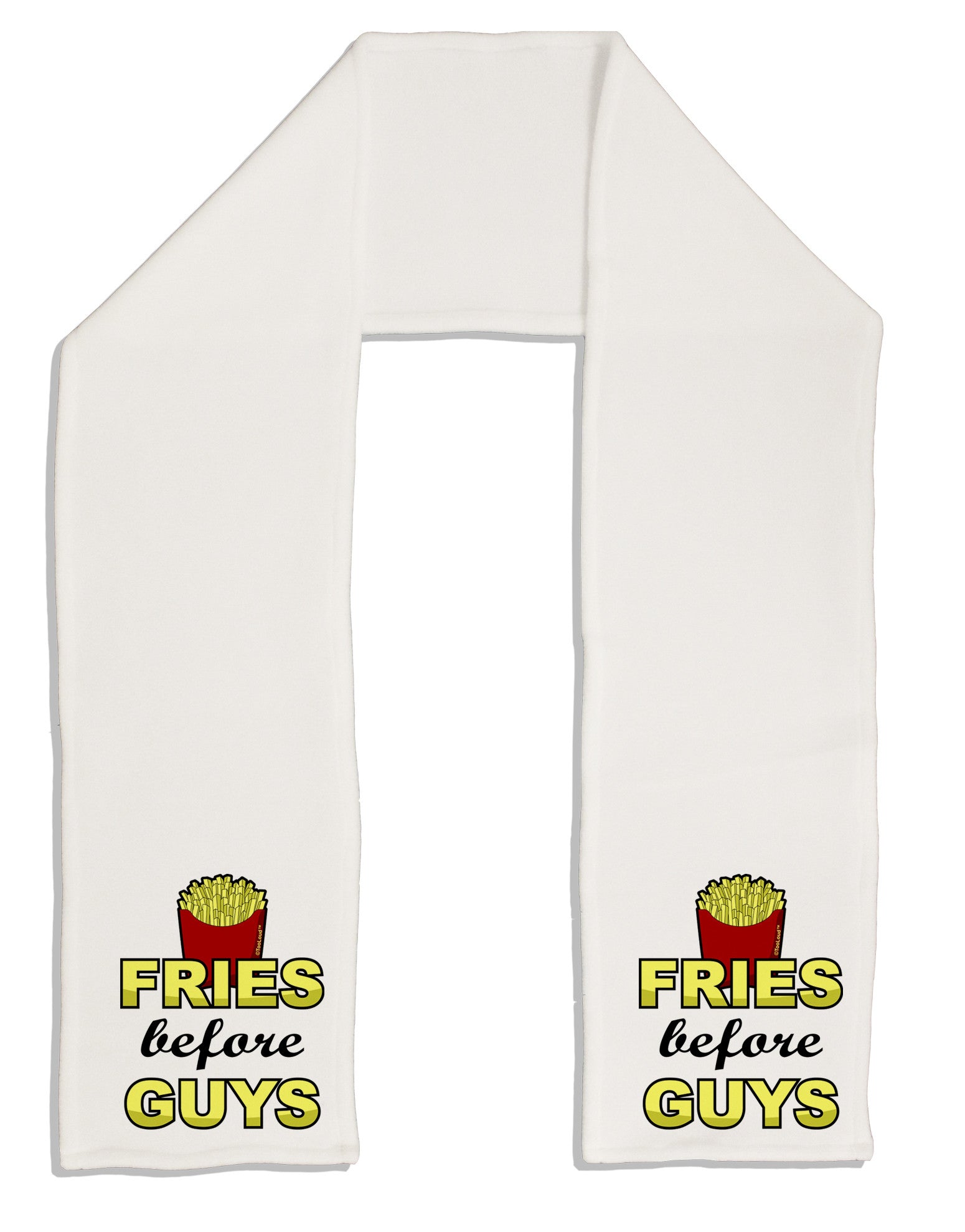 Fries Before Guys Adult Fleece 64&#x22; Scarf by TooLoud-TooLoud-White-One-Size-Adult-Davson Sales