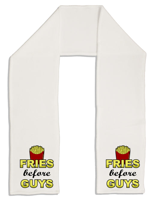Fries Before Guys Adult Fleece 64&#x22; Scarf by TooLoud-TooLoud-White-One-Size-Adult-Davson Sales