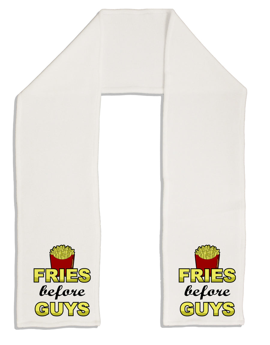 Fries Before Guys Adult Fleece 64&#x22; Scarf by TooLoud-TooLoud-White-One-Size-Adult-Davson Sales