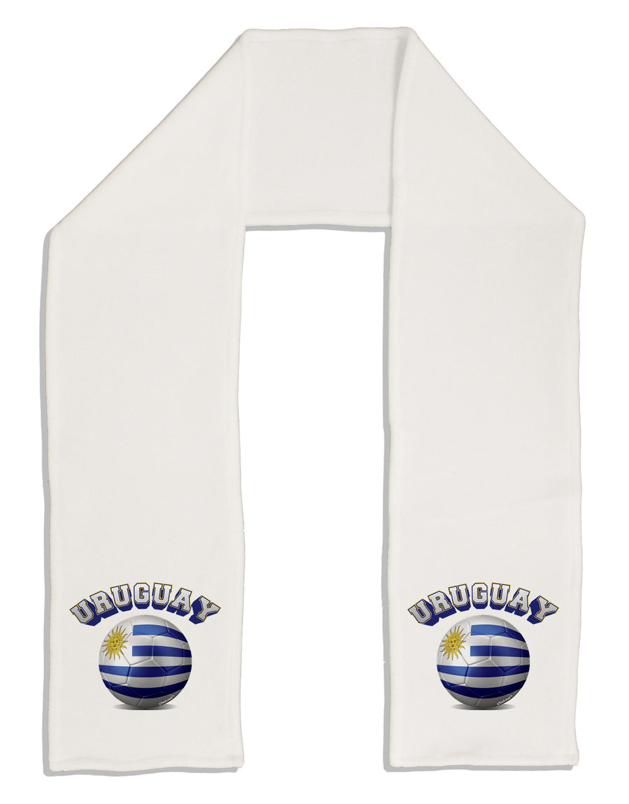 Soccer Ball Flag - Uruguay Adult Fleece 64&#x22; Scarf-TooLoud-White-One-Size-Adult-Davson Sales