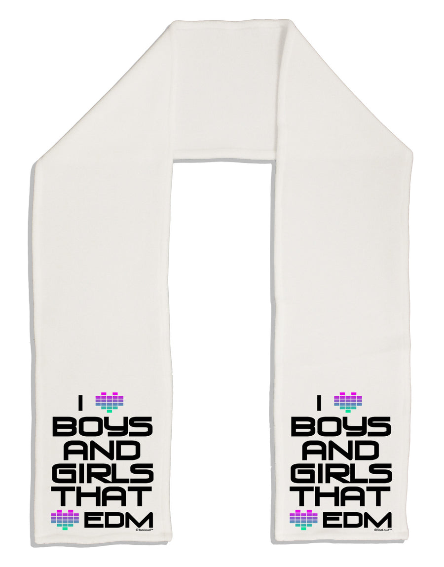 I Heart Boys and Girls That Heart EDM Adult Fleece 64&#x22; Scarf-TooLoud-White-One-Size-Adult-Davson Sales