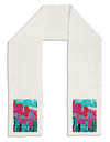 Chicago Abstract 2 Watercolor Adult Fleece 64&#x22; Scarf-TooLoud-White-One-Size-Adult-Davson Sales