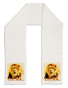 Lion Watercolor 4 Text Adult Fleece 64&#x22; Scarf-TooLoud-White-One-Size-Adult-Davson Sales