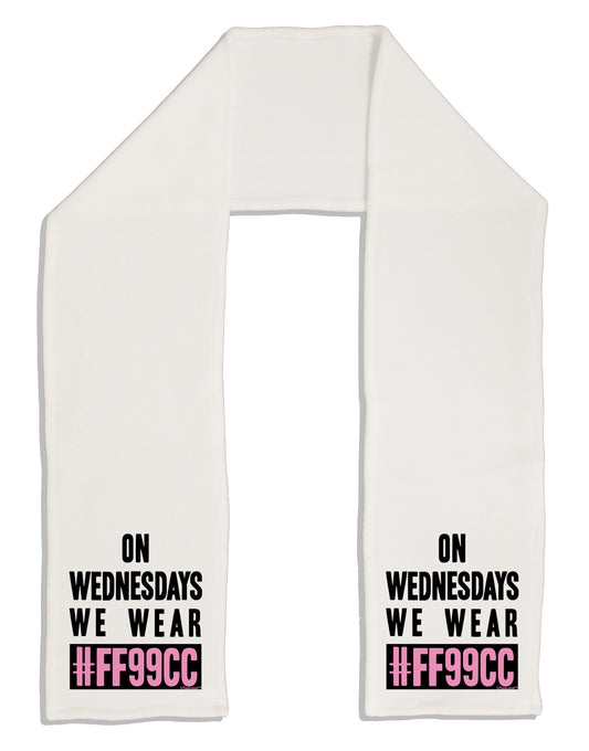 On Wednesdays We Wear FF99CC Adult Fleece 64&#x22; Scarf-TooLoud-White-One-Size-Adult-Davson Sales