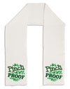 Pinch Proof St Patricks Day Adult Fleece 64&#x22; Scarf-TooLoud-White-One-Size-Adult-Davson Sales