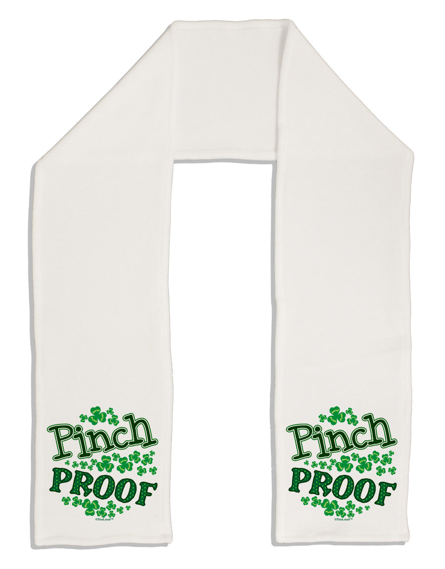 Pinch Proof St Patricks Day Adult Fleece 64&#x22; Scarf-TooLoud-White-One-Size-Adult-Davson Sales