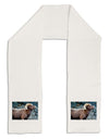 TooLoud Wide Eyed Big Horn Adult Fleece 64&#x22; Scarf-TooLoud-White-One-Size-Adult-Davson Sales