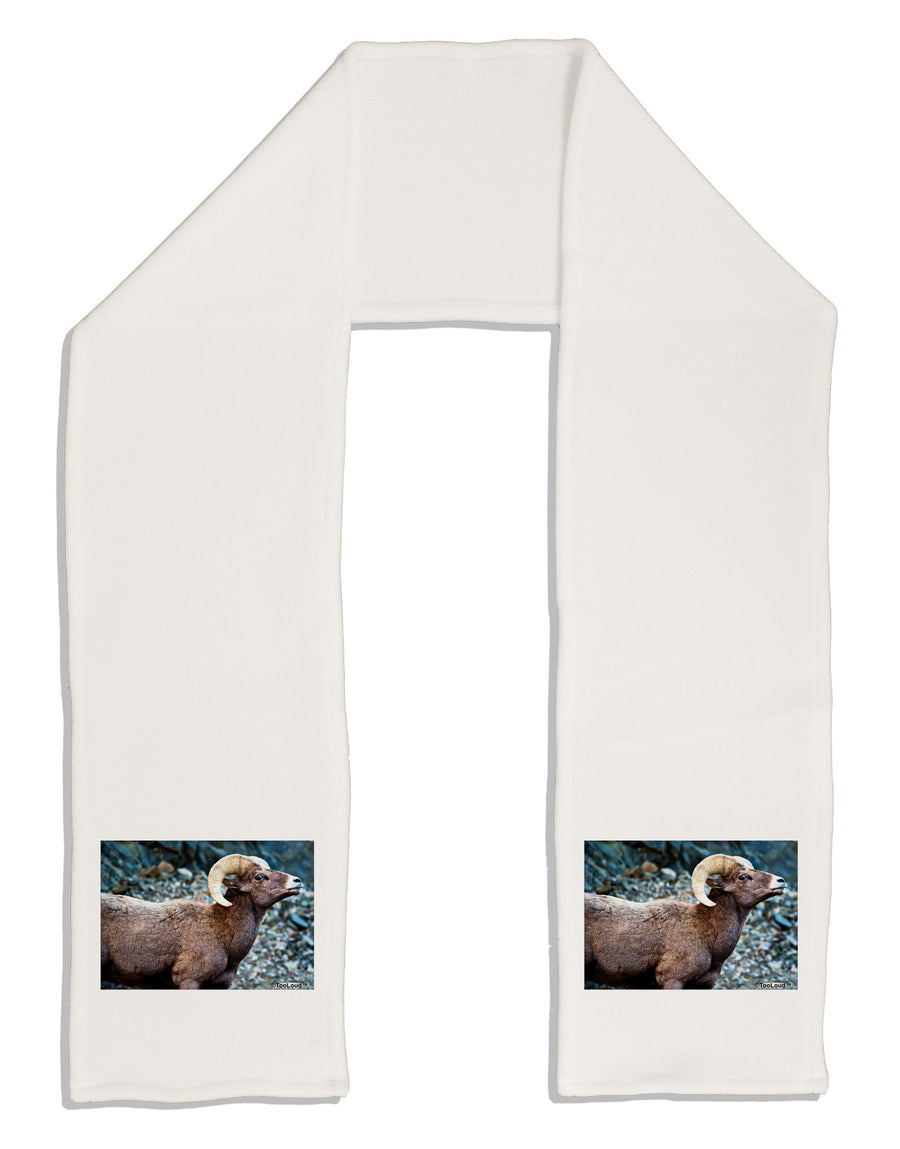 TooLoud Wide Eyed Big Horn Adult Fleece 64&#x22; Scarf-TooLoud-White-One-Size-Adult-Davson Sales