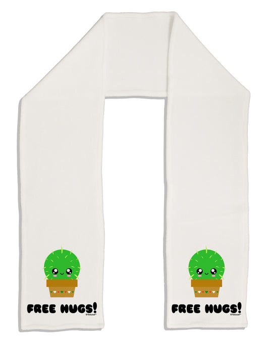 Cute Cactus - Free Hugs Adult Fleece 64&#x22; Scarf-TooLoud-White-One-Size-Adult-Davson Sales