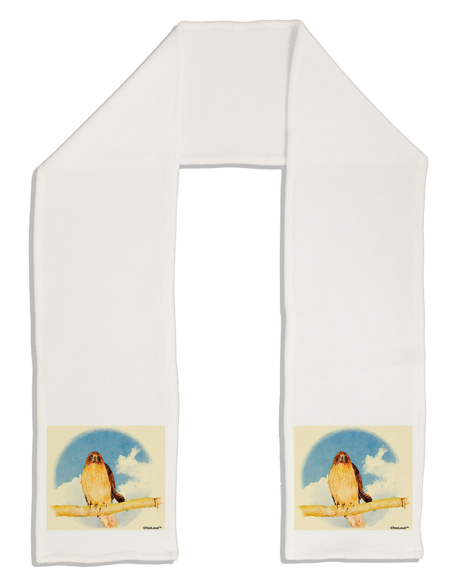 Red-tailed Hawk Adult Fleece 64&#x22; Scarf-TooLoud-White-One-Size-Adult-Davson Sales