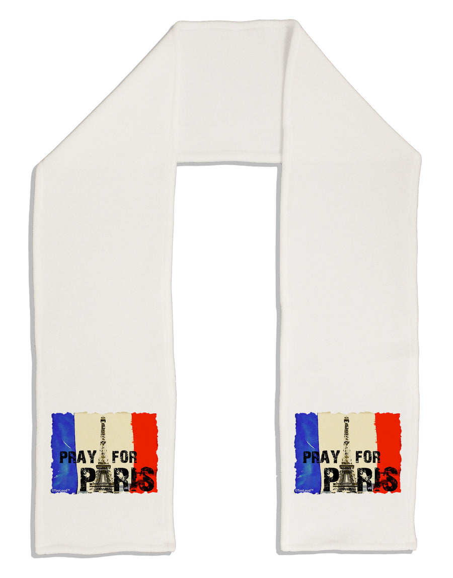 Pray For Paris Watercolor Adult Fleece 64&#x22; Scarf-TooLoud-White-One-Size-Adult-Davson Sales