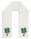 3D Style Celtic Knot 4 Leaf Clover Adult Fleece 64&#x22; Scarf-TooLoud-White-One-Size-Adult-Davson Sales