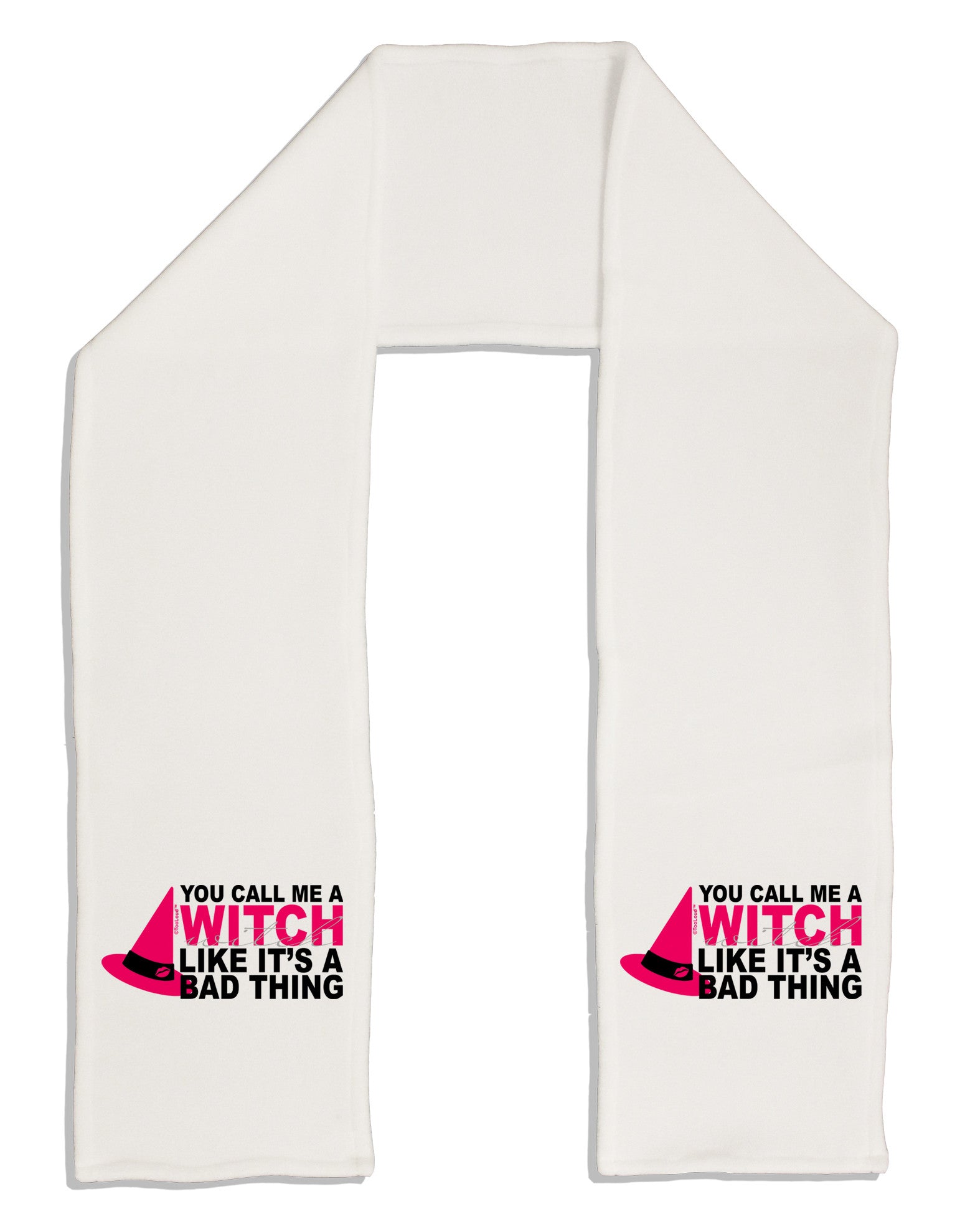 Witch - Bad Thing Hat Adult Fleece 64&#x22; Scarf-TooLoud-White-One-Size-Adult-Davson Sales