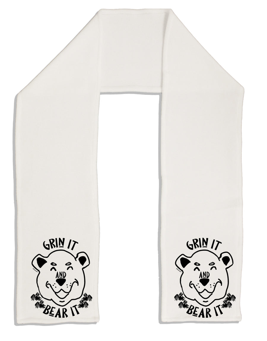 Grin and bear it Adult Fleece 64 Inch Scarf-Scarves-TooLoud-White-One-Size-Adult-Davson Sales