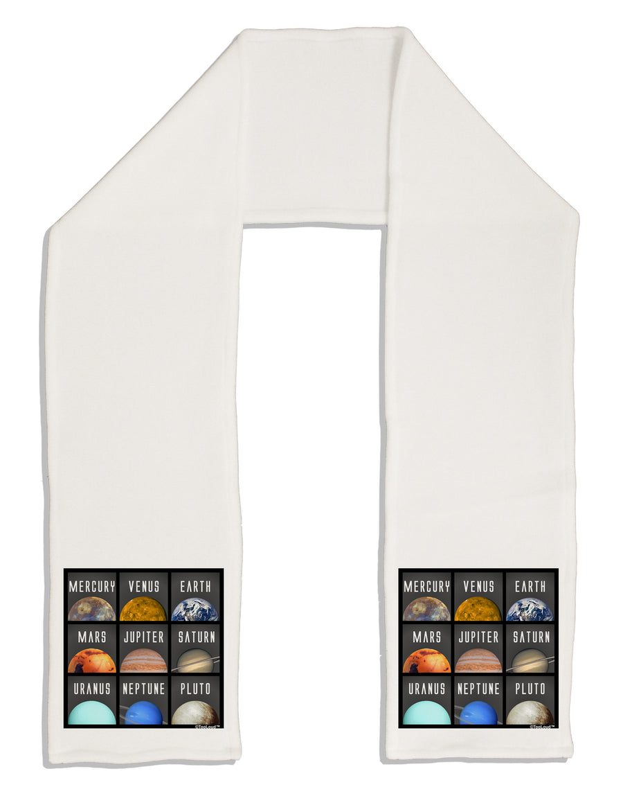 Solar System Squares Adult Fleece 64&#x22; Scarf-TooLoud-White-One-Size-Adult-Davson Sales