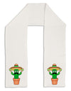 Fiesta Cactus Adult Fleece 64&#x22; Scarf-TooLoud-White-One-Size-Adult-Davson Sales