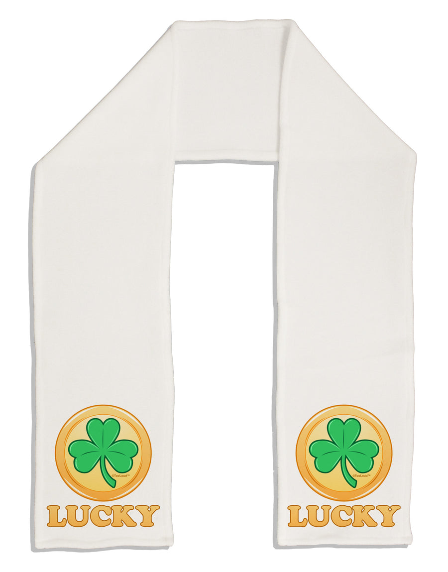 Shamrock Button - Lucky Adult Fleece 64&#x22; Scarf by TooLoud-TooLoud-White-One-Size-Adult-Davson Sales