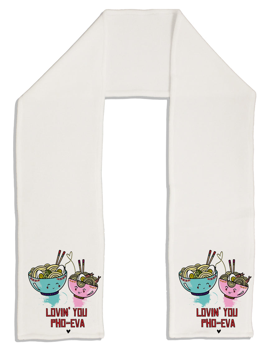 TooLoud Lovin you Pho Eva Adult Fleece 64 Inch Scarf-Scarves-TooLoud-White-One-Size-Adult-Davson Sales