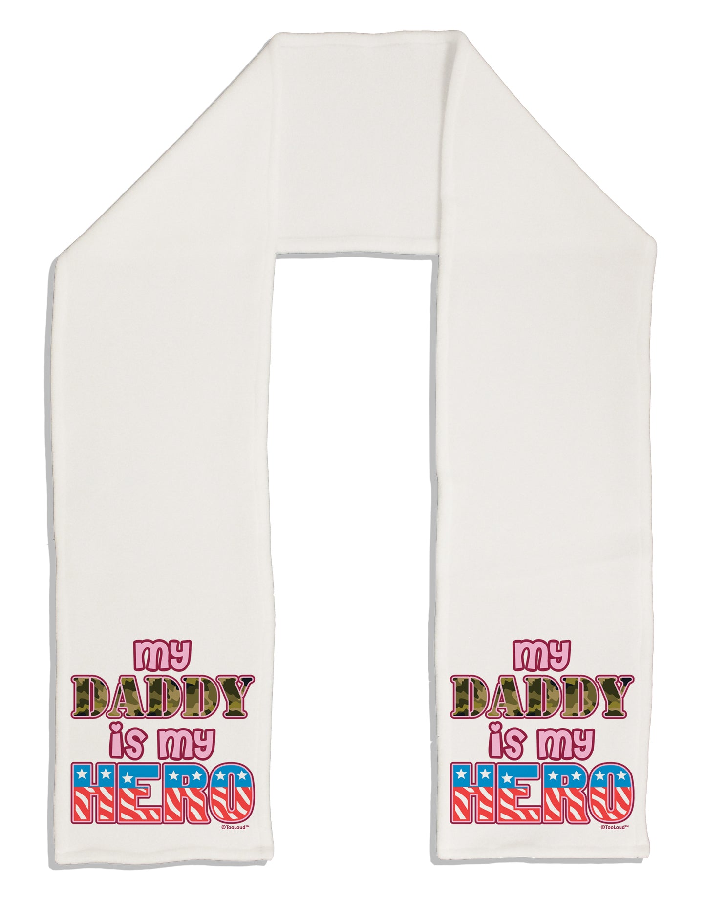 My Daddy is My Hero - Armed Forces - Pink Adult Fleece 64&#x22; Scarf by TooLoud-TooLoud-White-One-Size-Adult-Davson Sales