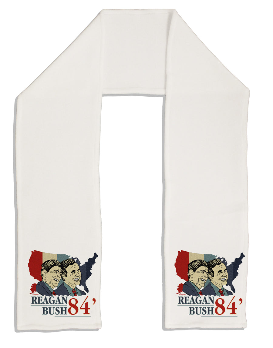 TooLoud REAGAN BUSH 84 Adult Fleece 64 Inch Scarf-Scarves-TooLoud-White-One-Size-Adult-Davson Sales