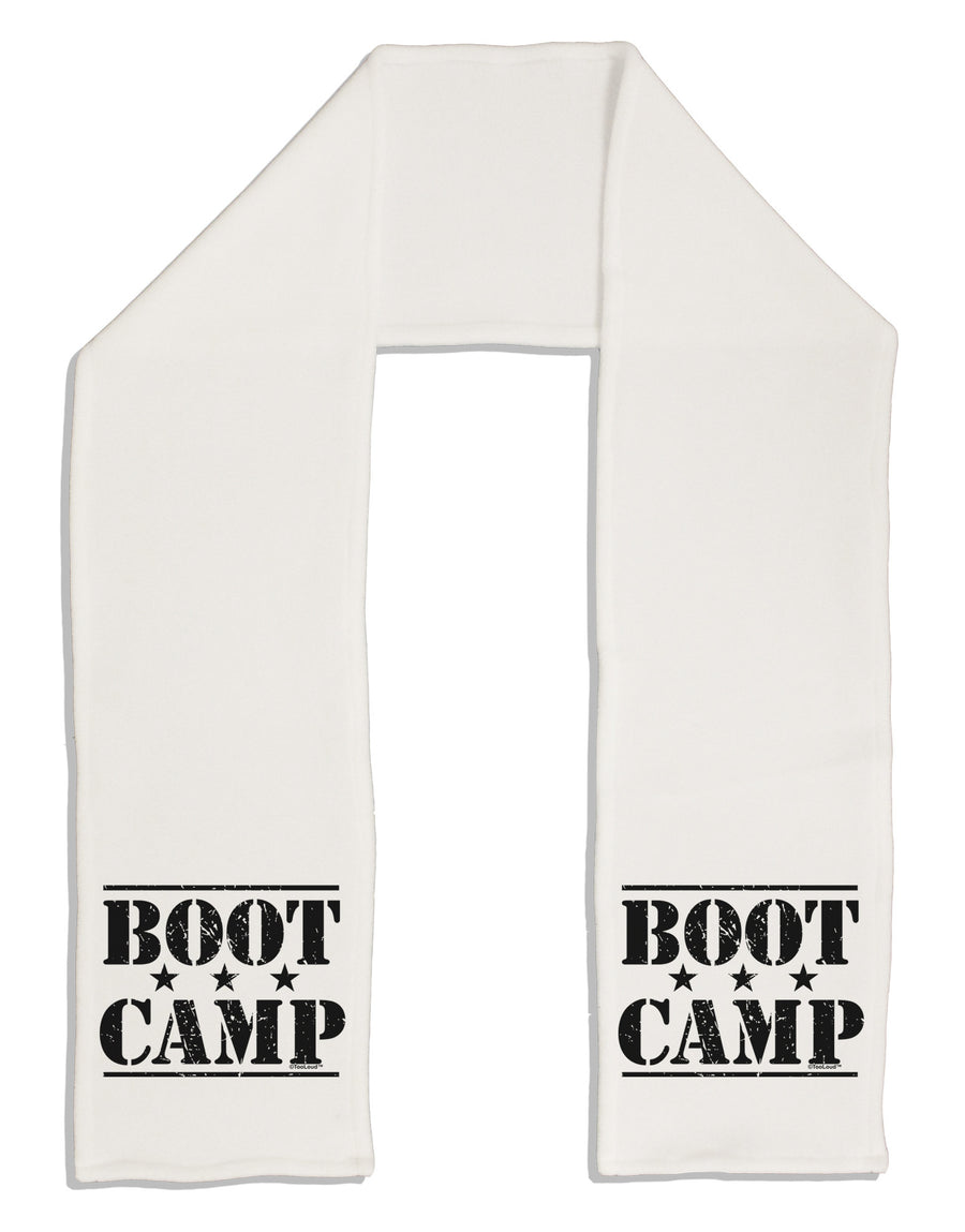 Bootcamp Large distressed Text Adult Fleece 64&#x22; Scarf-TooLoud-White-One-Size-Adult-Davson Sales