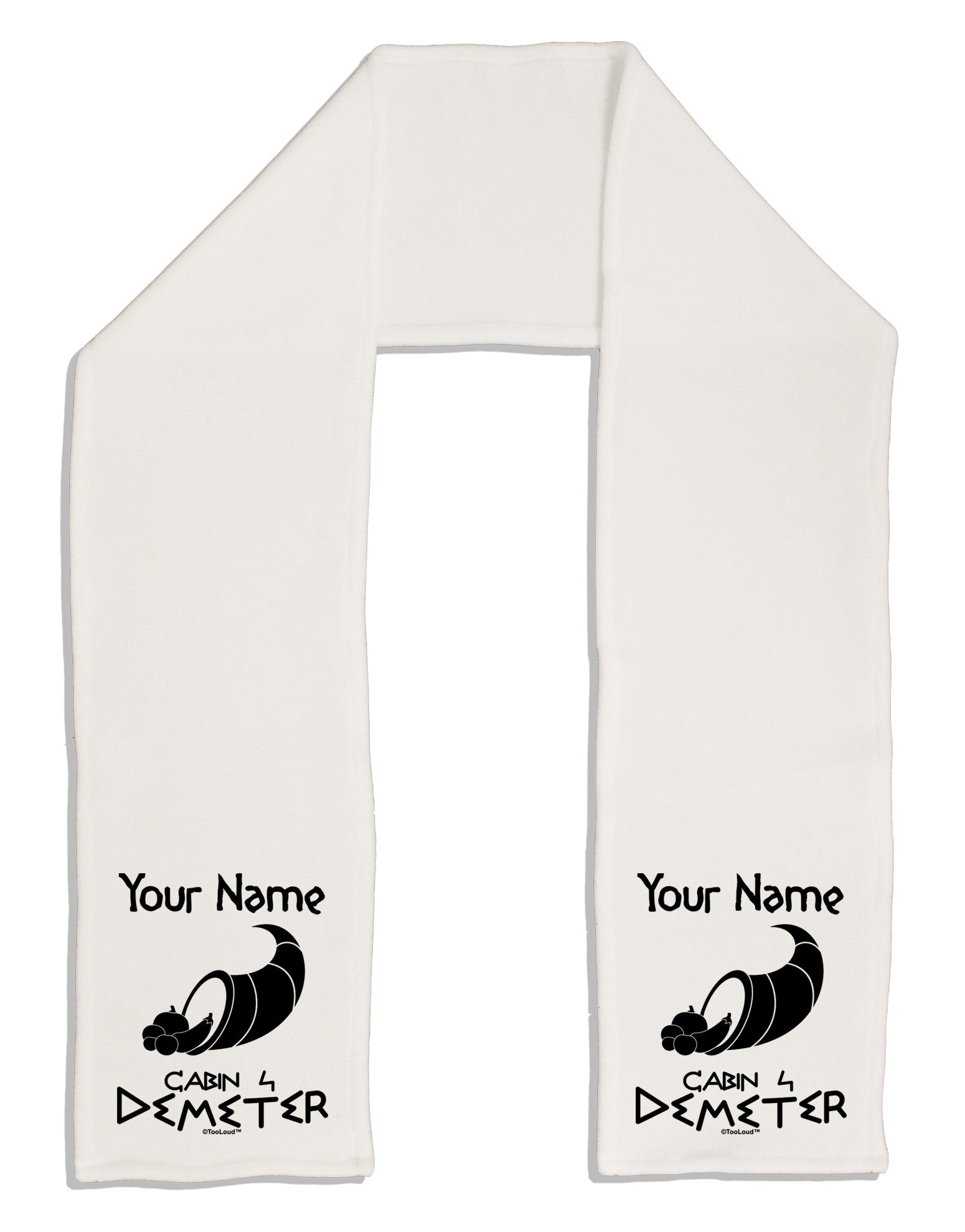 Personalized Cabin 4 Demeter Adult Fleece 64&#x22; Scarf-TooLoud-White-One-Size-Adult-Davson Sales