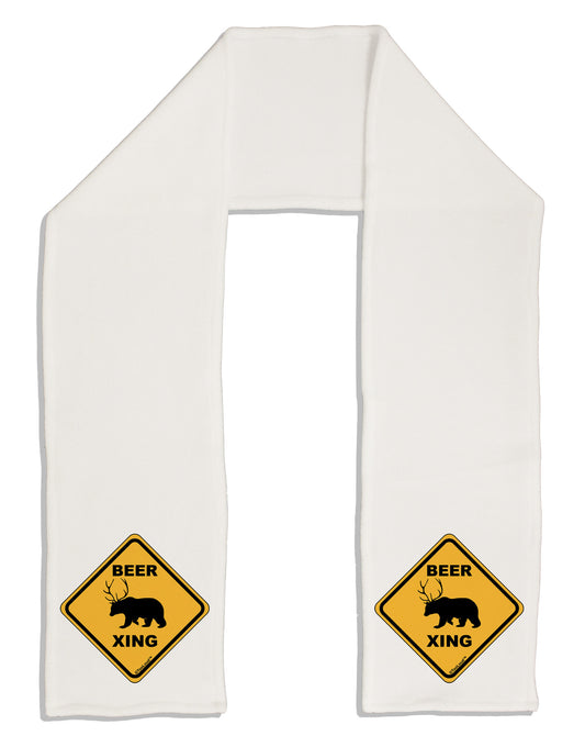 Beer Xing Adult Fleece 64" Scarf-TooLoud-White-One-Size-Adult-Davson Sales