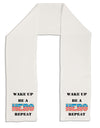 Wake Up Be A Hero Repeat Adult Fleece 64&#x22; Scarf by TooLoud-TooLoud-White-One-Size-Adult-Davson Sales