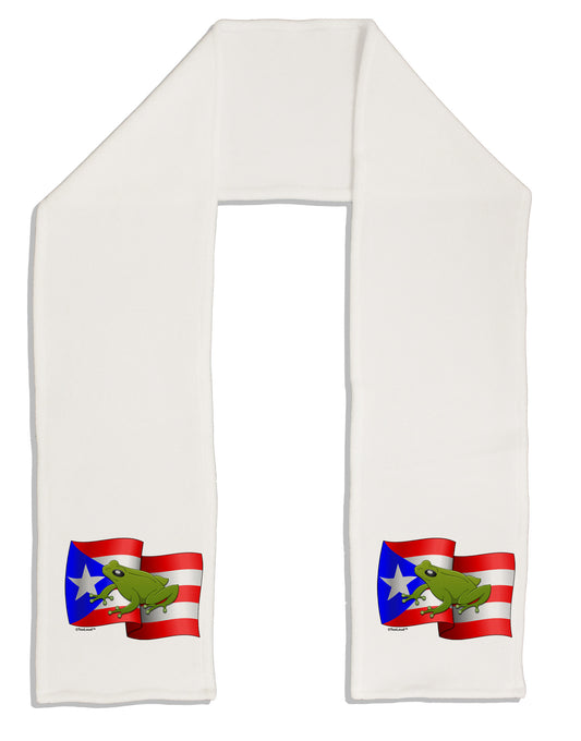 Puerto Rico Coqui Adult Fleece 64&#x22; Scarf-TooLoud-White-One-Size-Adult-Davson Sales