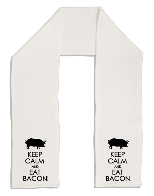 Keep Calm and Eat Bacon Adult Fleece 64&#x22; Scarf-TooLoud-White-One-Size-Adult-Davson Sales