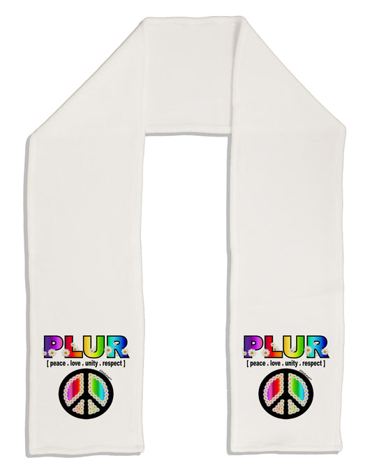 PLUR Rainbow Adult Fleece 64&#x22; Scarf-TooLoud-White-One-Size-Adult-Davson Sales