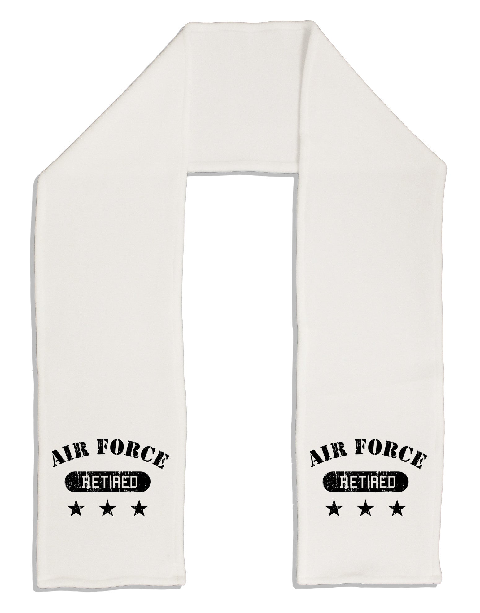 Retired Air Force Adult Fleece 64&#x22; Scarf-TooLoud-White-One-Size-Adult-Davson Sales