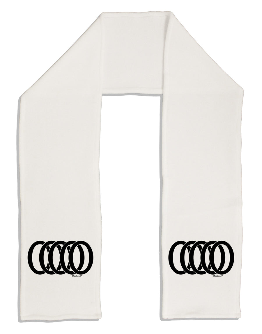 Five Golden Rings Adult Fleece 64&#x22; Scarf-TooLoud-White-One-Size-Adult-Davson Sales