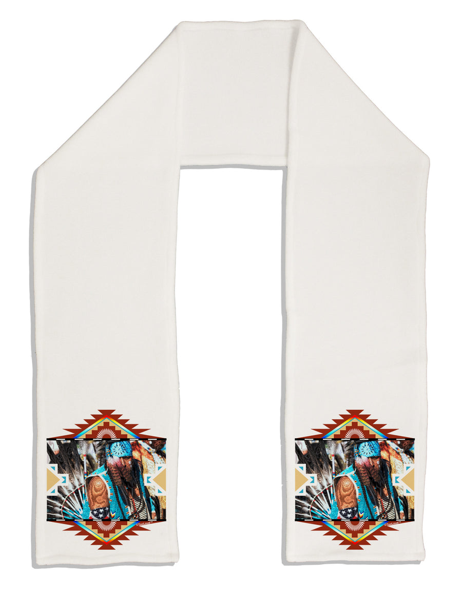 Native American Dancer 2 Adult Fleece 64&#x22; Scarf-TooLoud-White-One-Size-Adult-Davson Sales