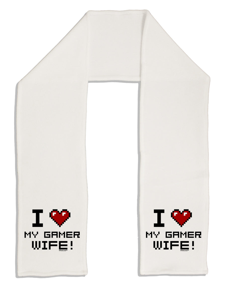 I Heart My Gamer Wife Adult Fleece 64&#x22; Scarf-TooLoud-White-One-Size-Adult-Davson Sales